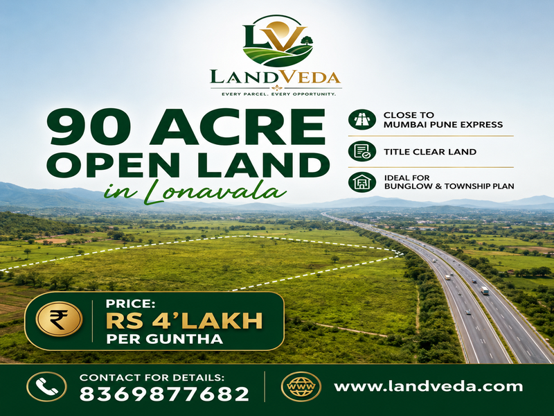 🏞️ 90 ACRES OPEN LAND FOR SALE – LONAVALA 🌿