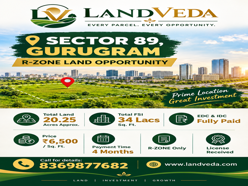 🚨 PRIME R-ZONE LAND OPPORTUNITY | SECTOR 89, GURUGRAM 🚨