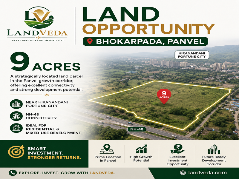 🚨 9 ACRES | PRIME LAND OPPORTUNITY | BHOKARPADA, PANVEL 📍