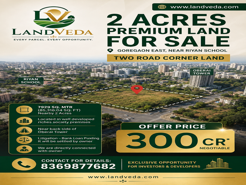 🏞️ 2 ACRES PREMIUM LAND FOR SALE – GOREGAON EAST 🏞️