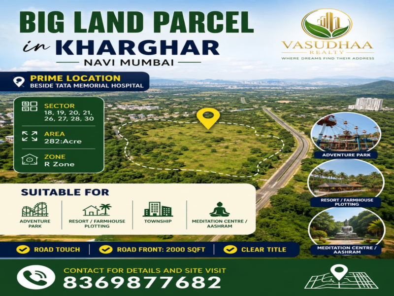 Premium 282-Acre Land Parcel for Sale | Kharghar, Navi Mumbai
