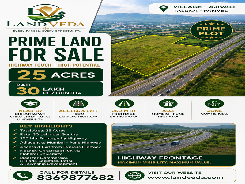 🚨 EXCLUSIVE COMMERCIAL LAND OPPORTUNITY | AJIVALI, PANVEL 🚨