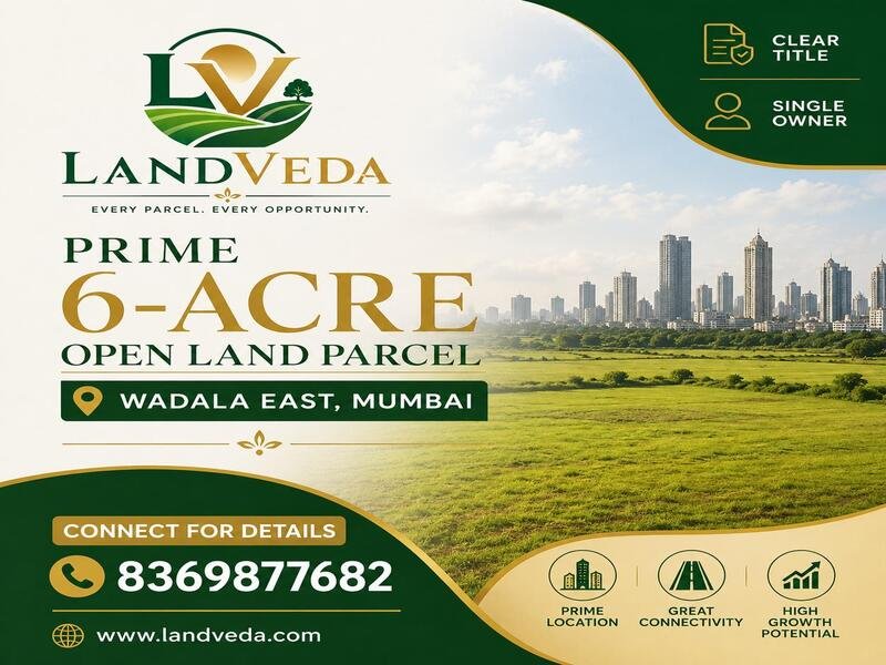 Prime 6-Acre Open Land Parcel in Wadala East, Mumbai 🏡🌿