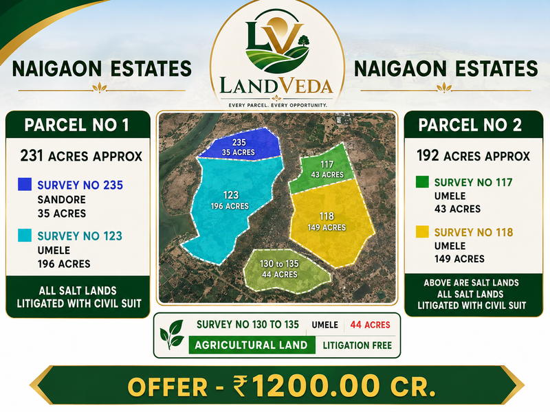 🏞️ NAIGAON ESTATES | LARGE LAND OPPORTUNITY