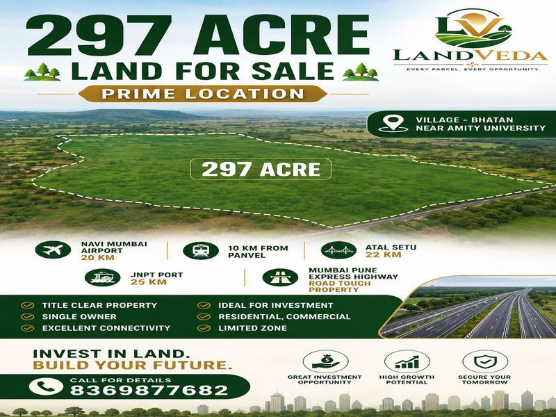 🏞️ 297 ACRES LAND FOR SALE – PRIME LOCATION 🏞️